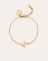 Pulsera Single Letter Acero Baño Oro - vista 9