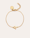 Pulsera Single Letter Acero Baño Oro - vista 12