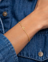 Single Letter Gold Bracelet 