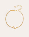 Single Letter Gold Bracelet 