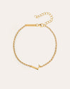 Single Letter Gold Bracelet 