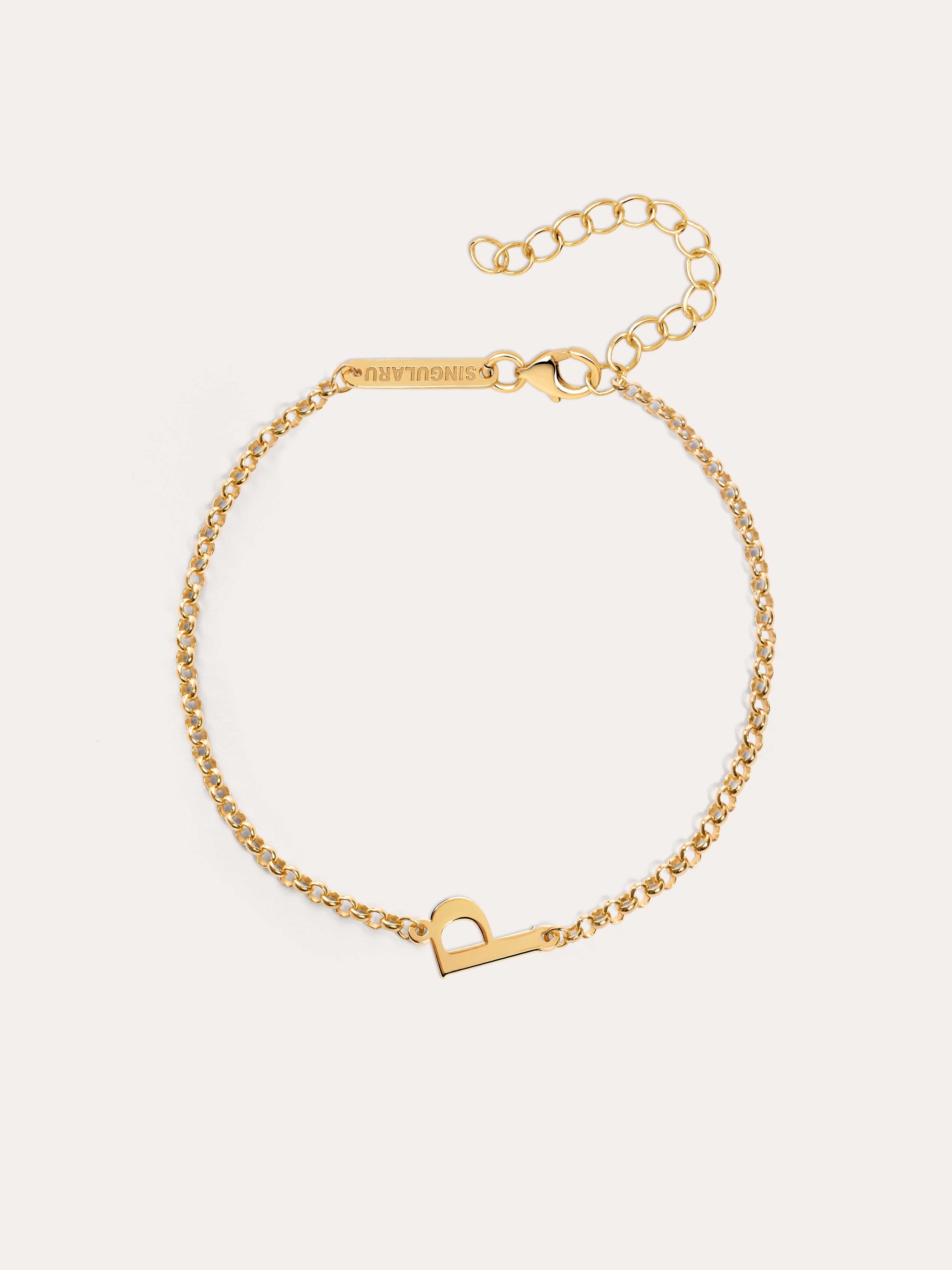 Single Letter Gold Bracelet 