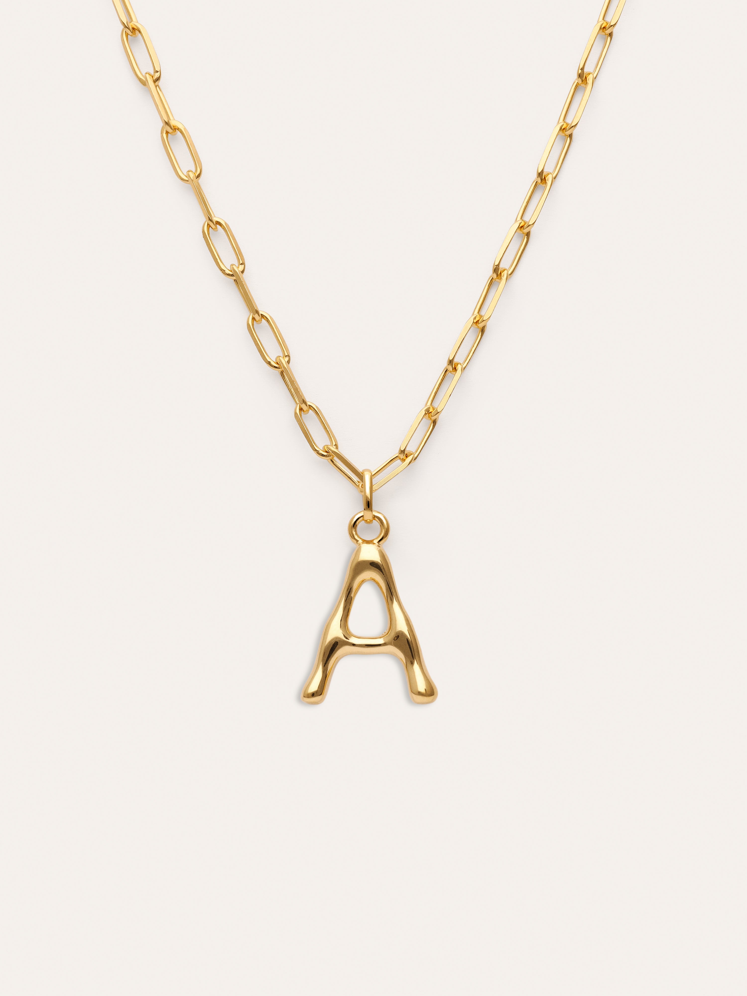 Chic Letter XL Personalized Gold Necklace