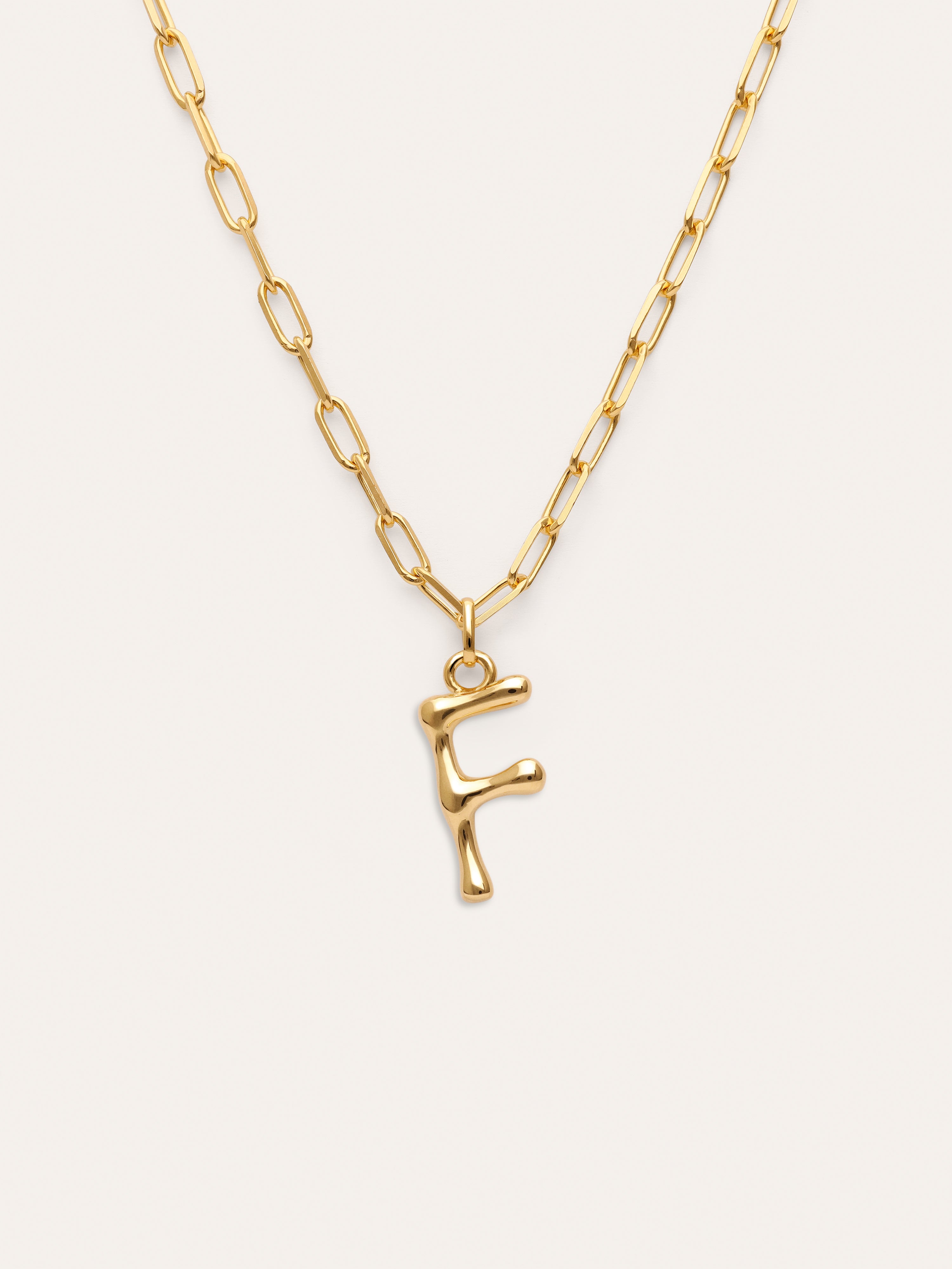 Chic Letter XL Personalized Gold Necklace