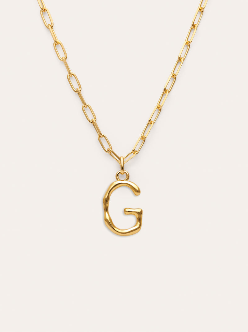 Chic Letter XL Personalized Gold Necklace