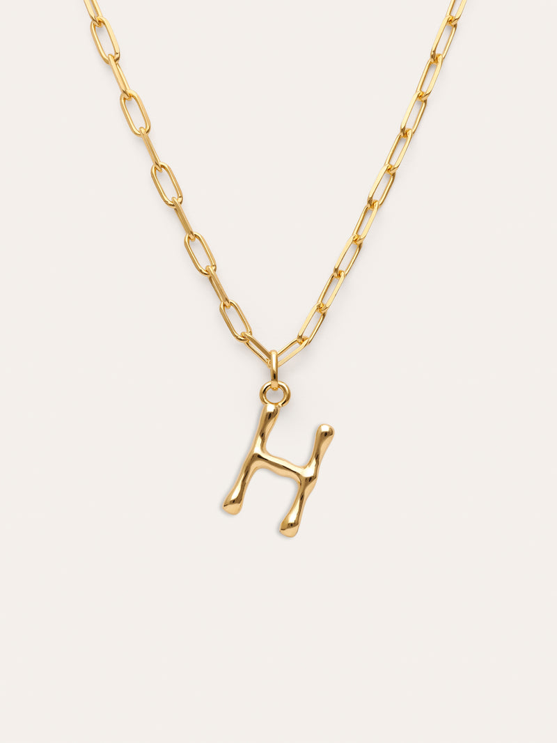 Chic Letter XL Personalized Gold Necklace