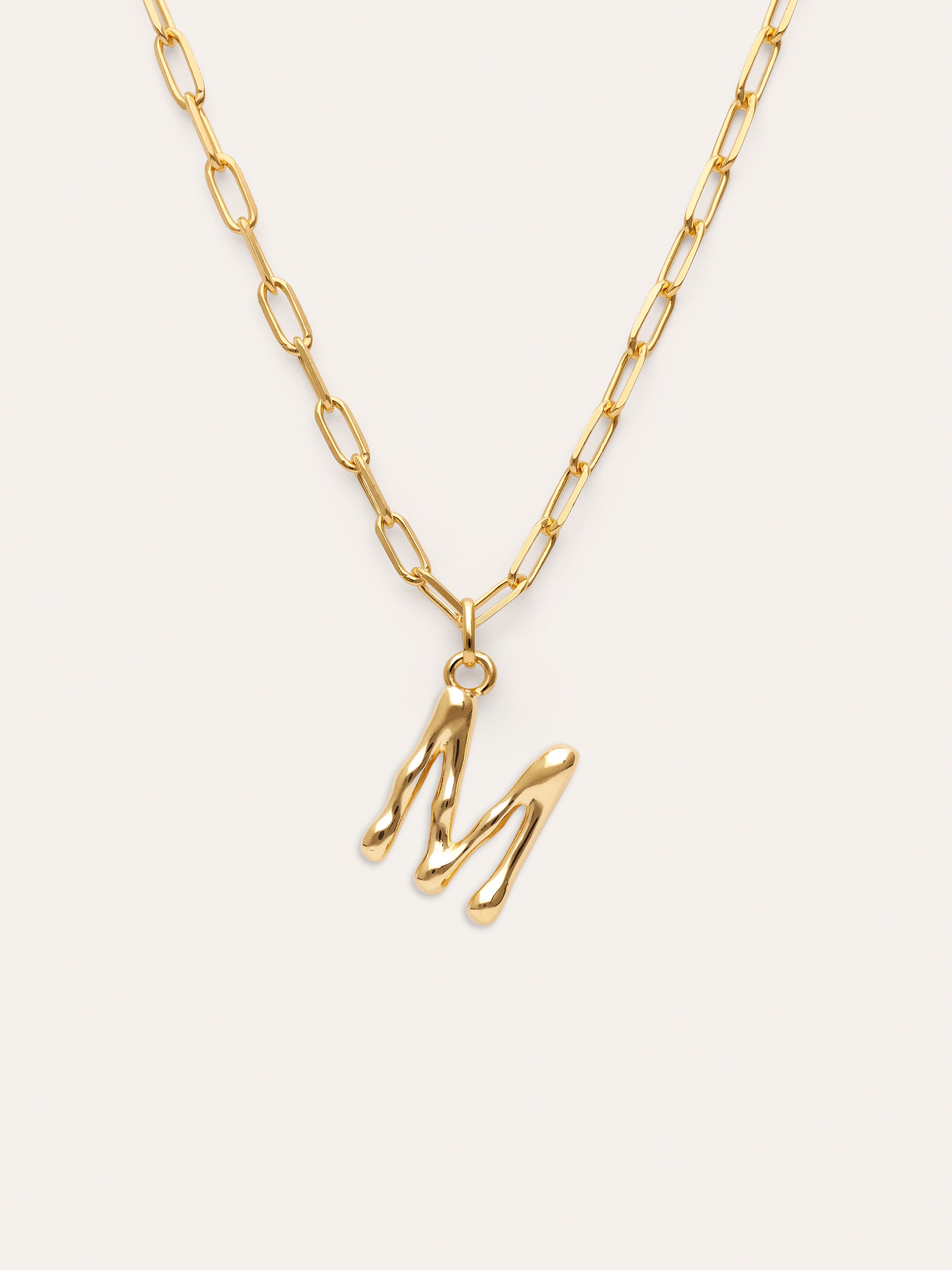 Chic Letter XL Personalized Gold Necklace