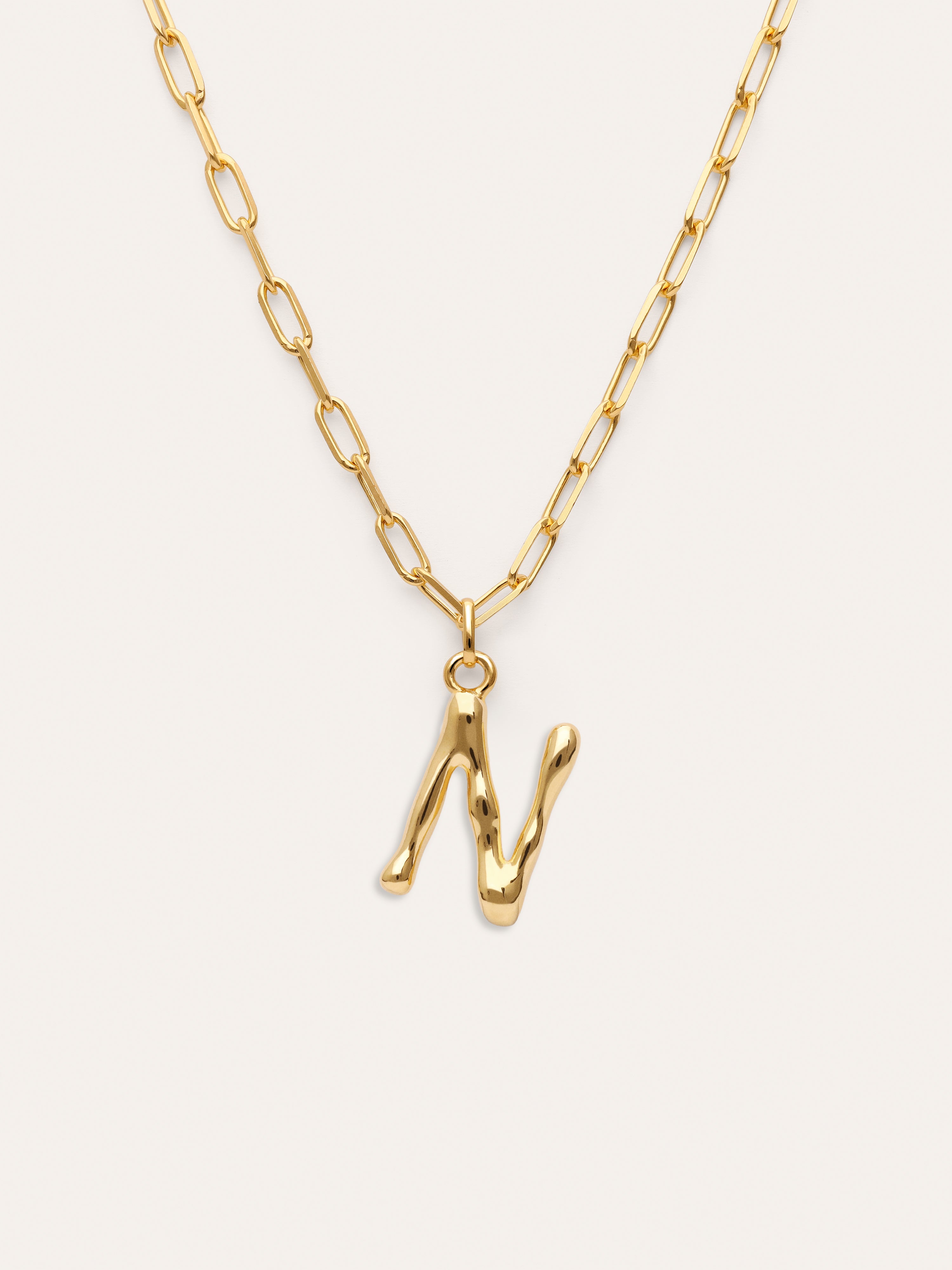 Chic Letter XL Personalized Gold Necklace