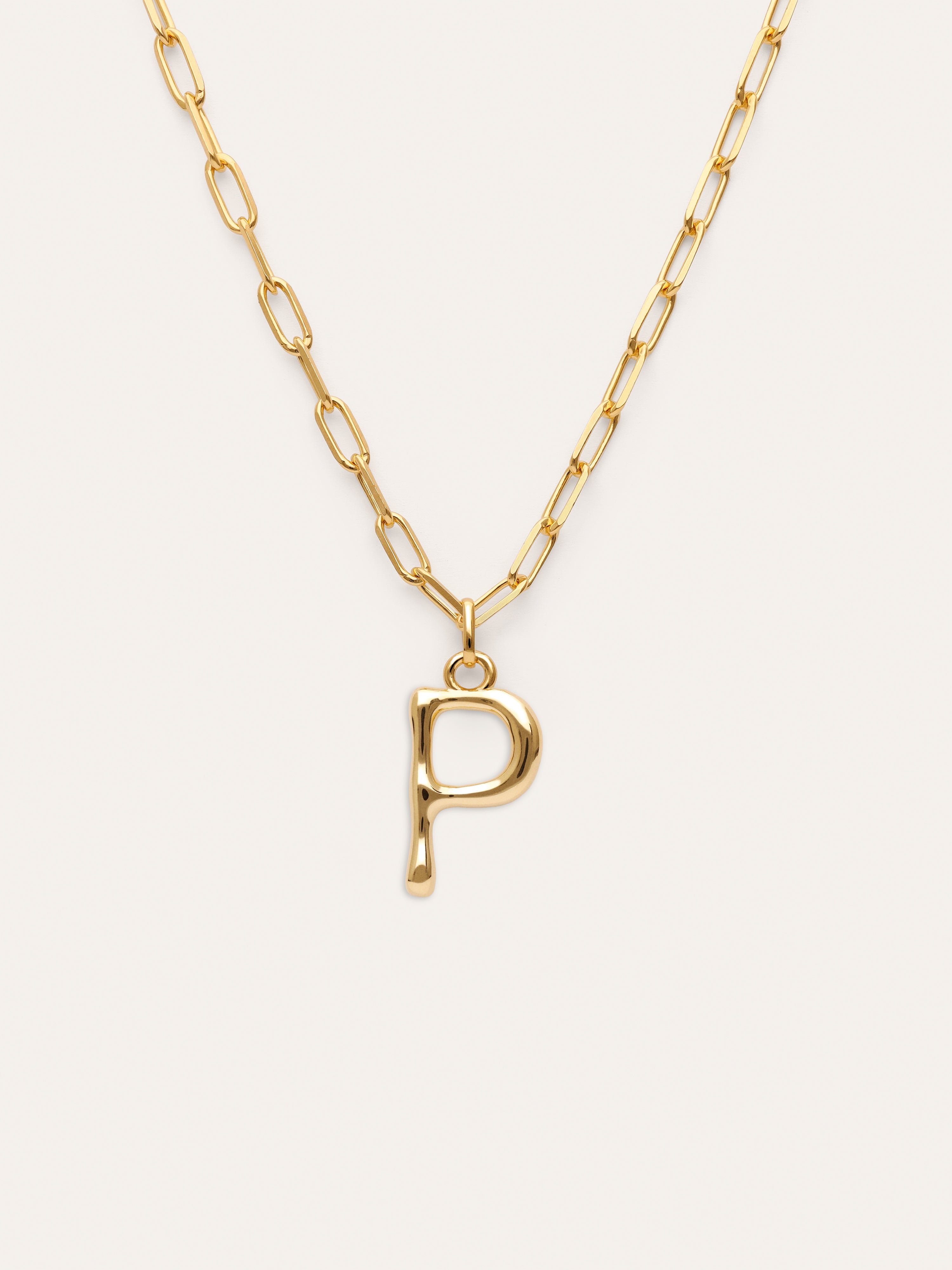 Chic Letter XL Personalized Gold Necklace