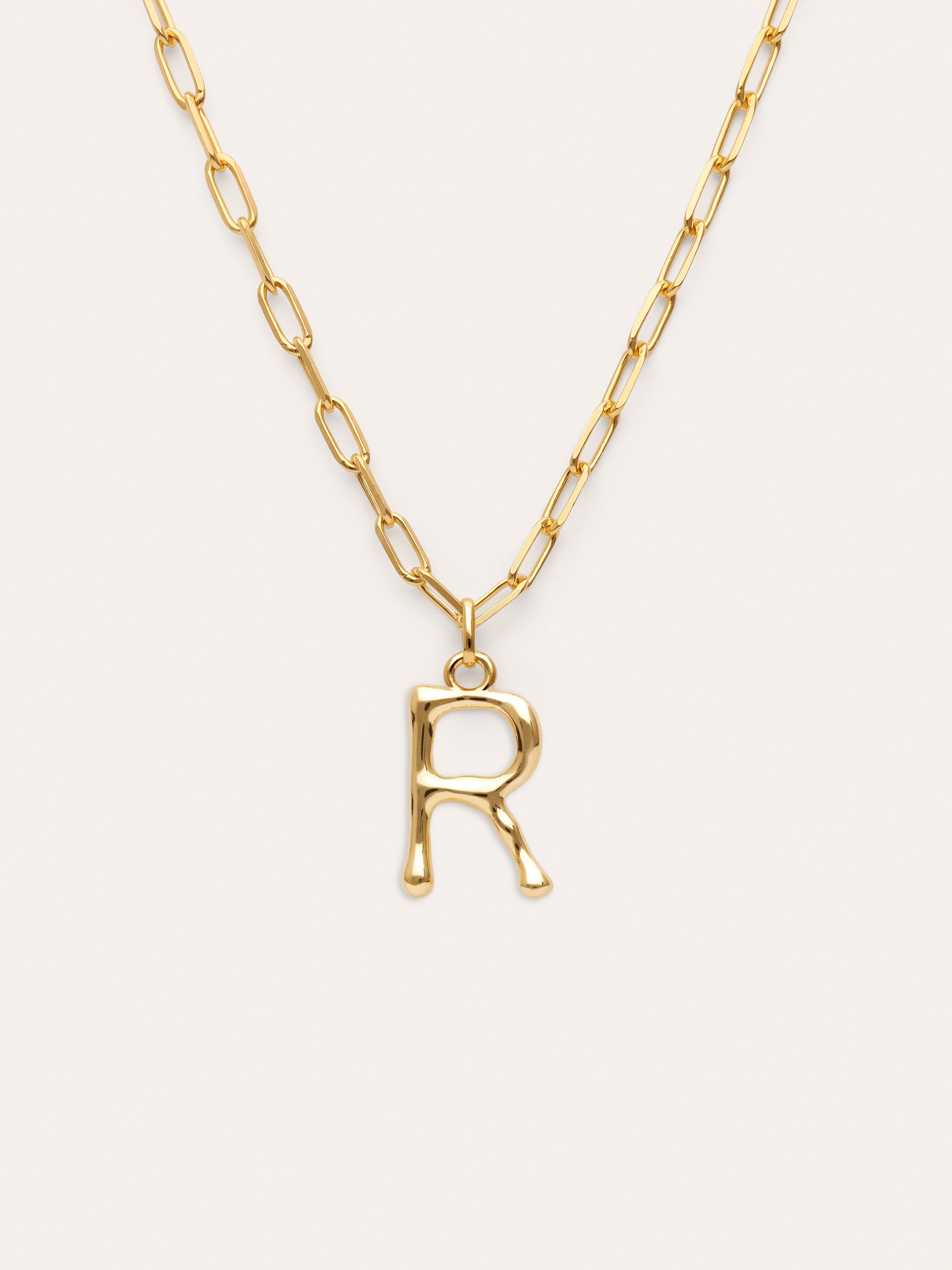 Chic Letter XL Personalized Gold Necklace