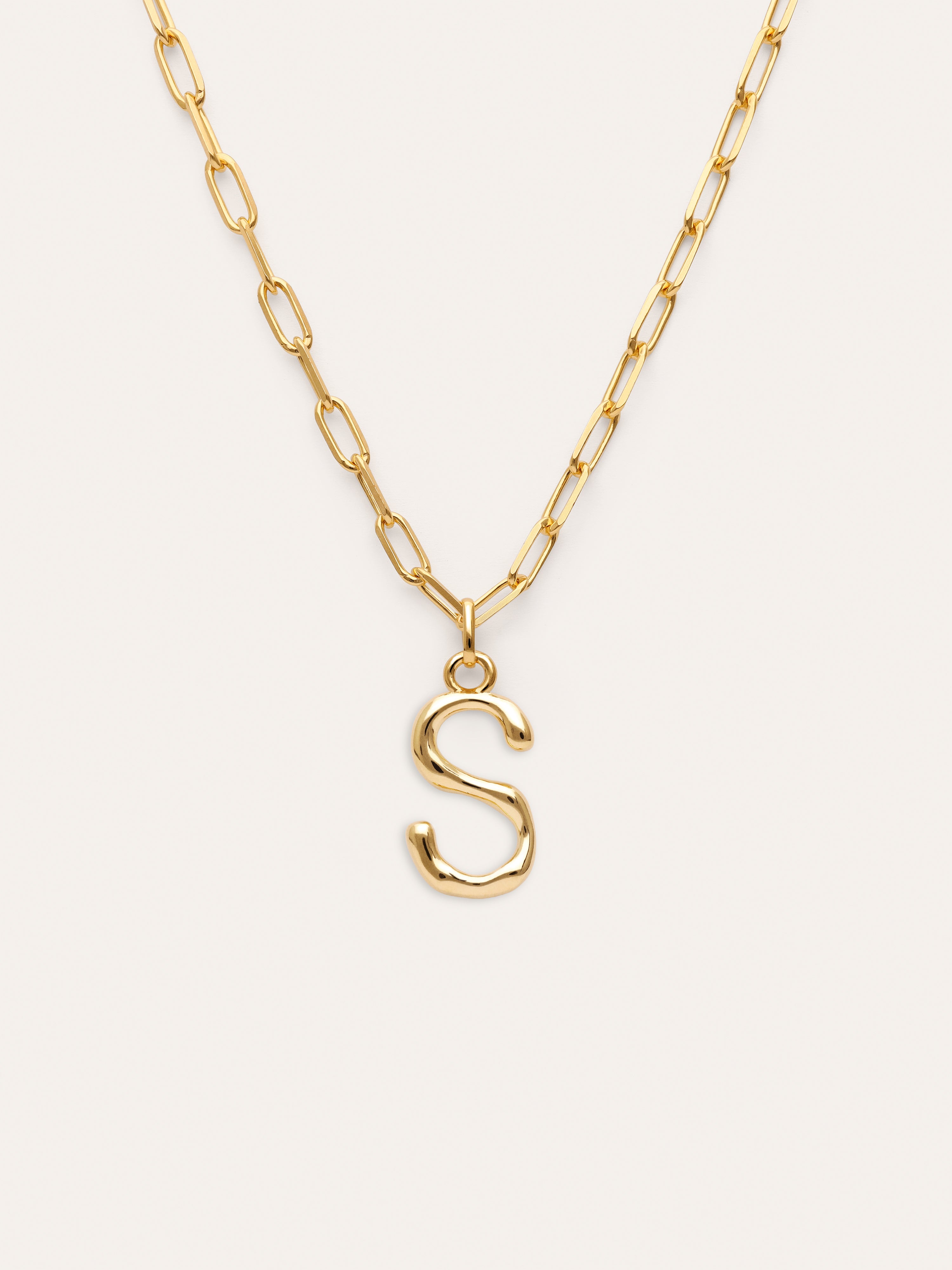 Chic Letter XL Personalized Gold Necklace