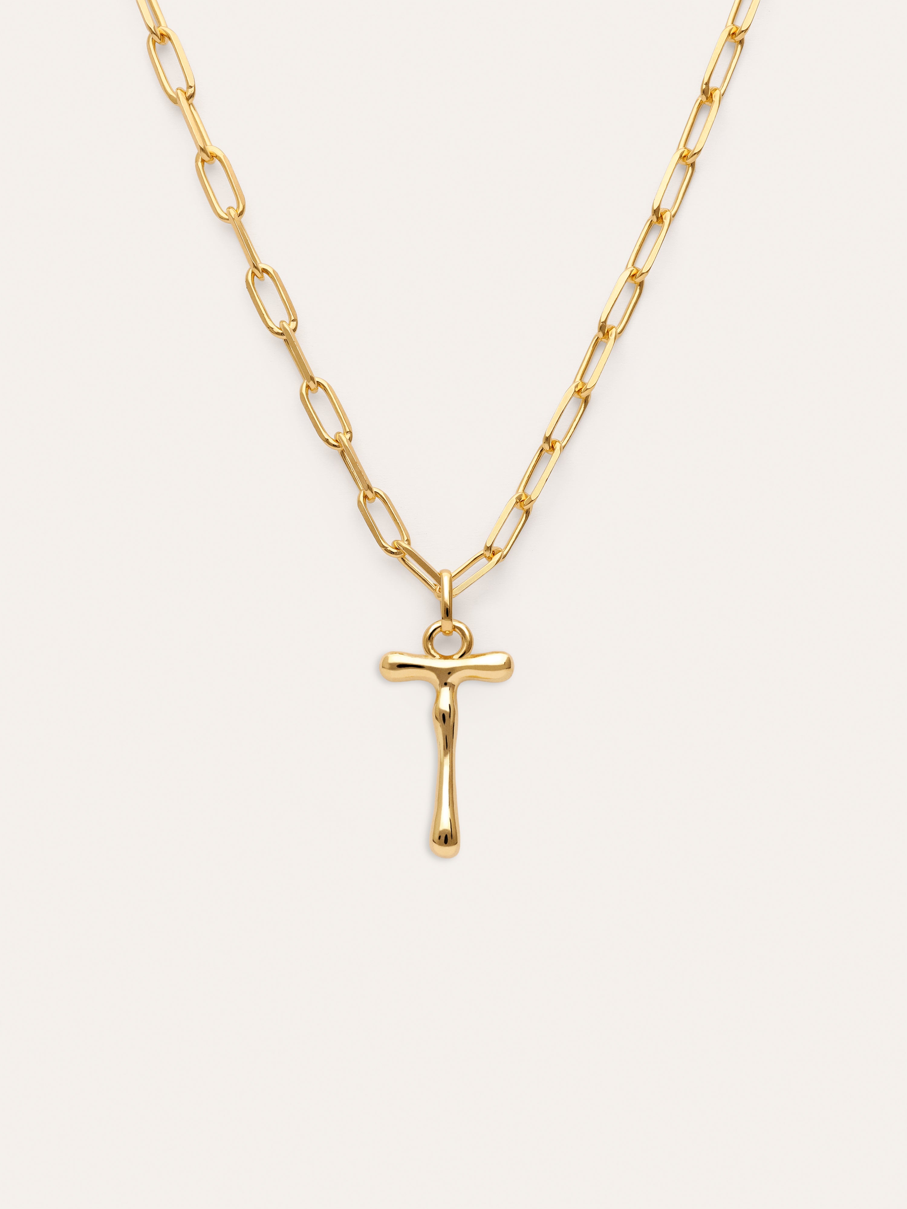 Chic Letter XL Personalized Gold Necklace