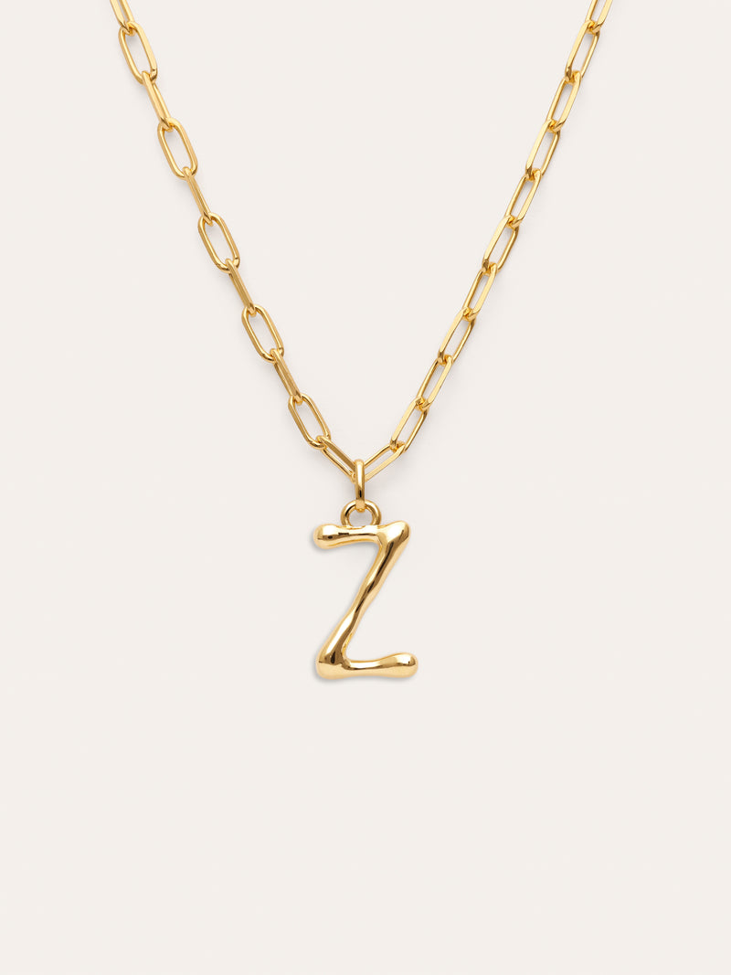 Chic Letter XL Personalized Gold Necklace