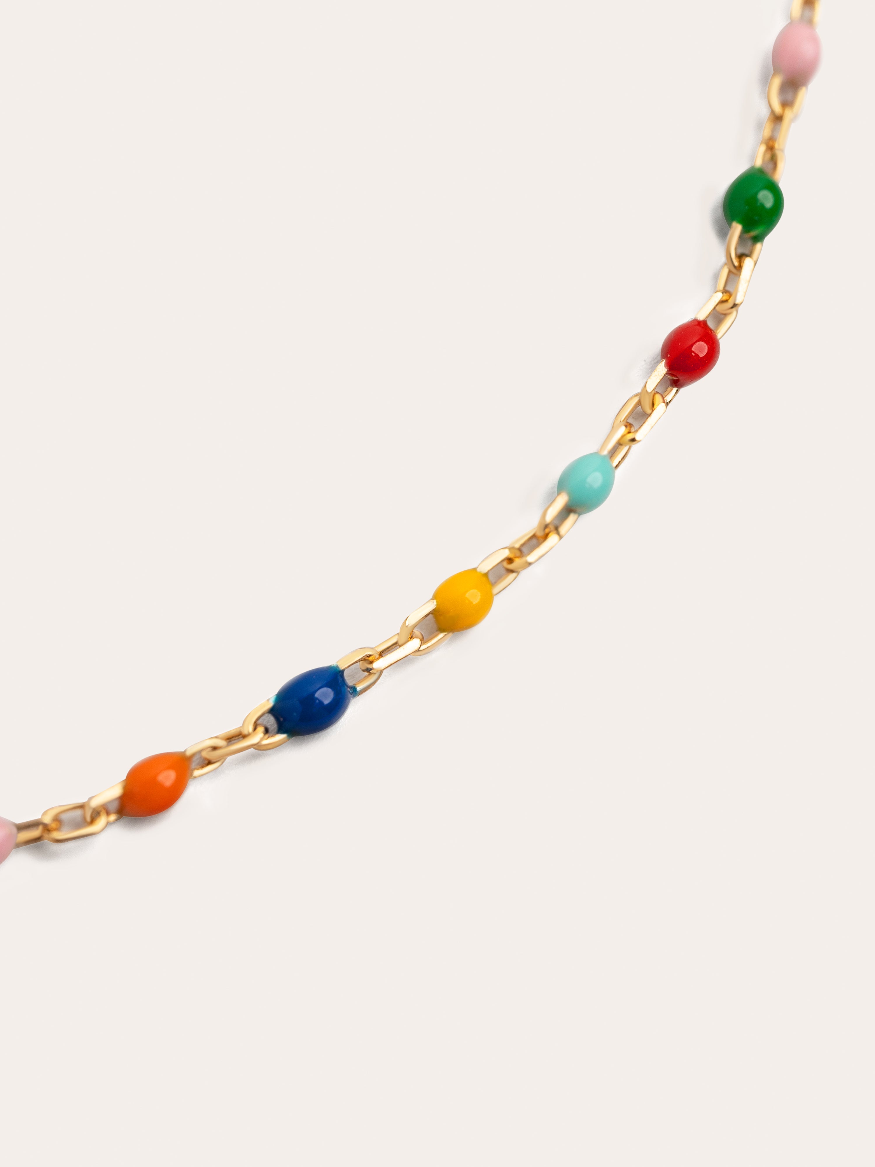 Personalized Necklace Colors Enamel Letter 18kt Gold Plated