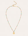 Collar Personalizado Colors Enamel Letter Baño Oro