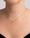 Personalized Necklace Colors Enamel Letter