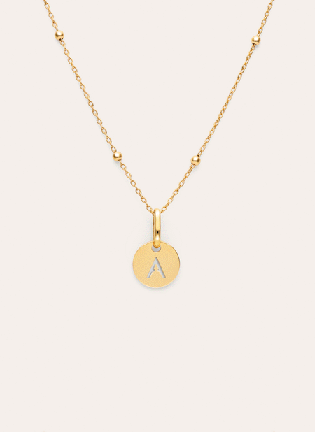 Collar Personalizado Mini Medallion Baño Oro