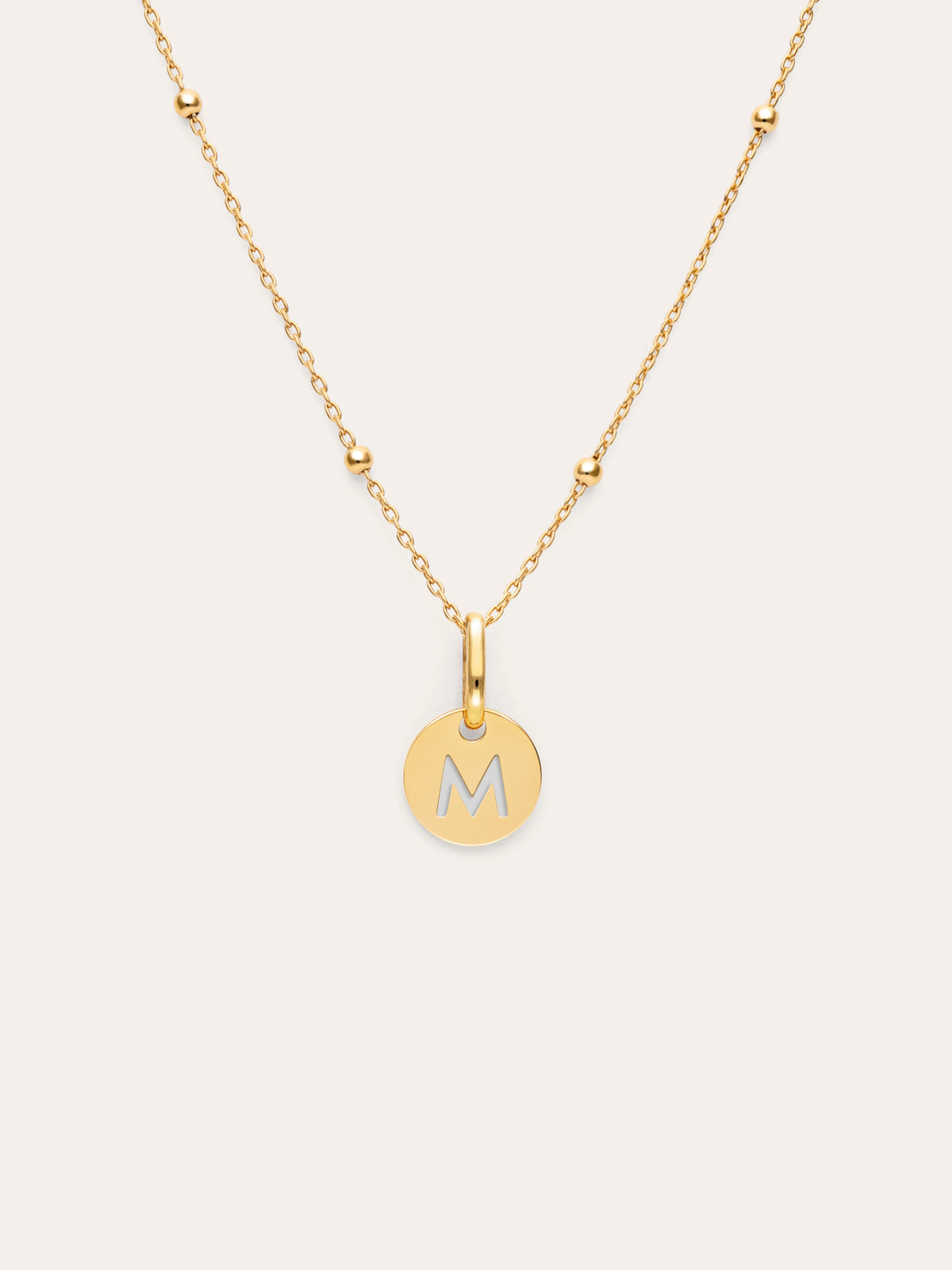 Collar Personalizado Mini Medallion Baño Oro