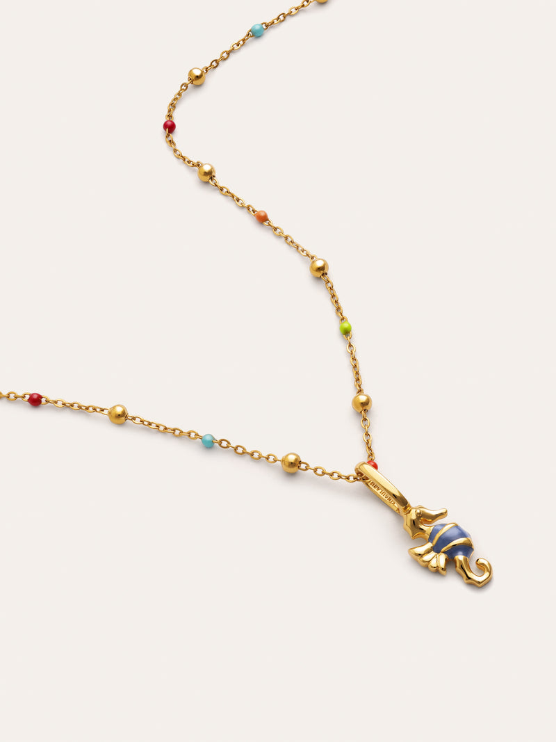Gift Pack Necklace Dots L Colors and Charm Seahorse