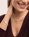 Chic Pearl Stainless Steel Gold Necklace