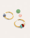 Carmen True Colors Gold Hoop Earrings