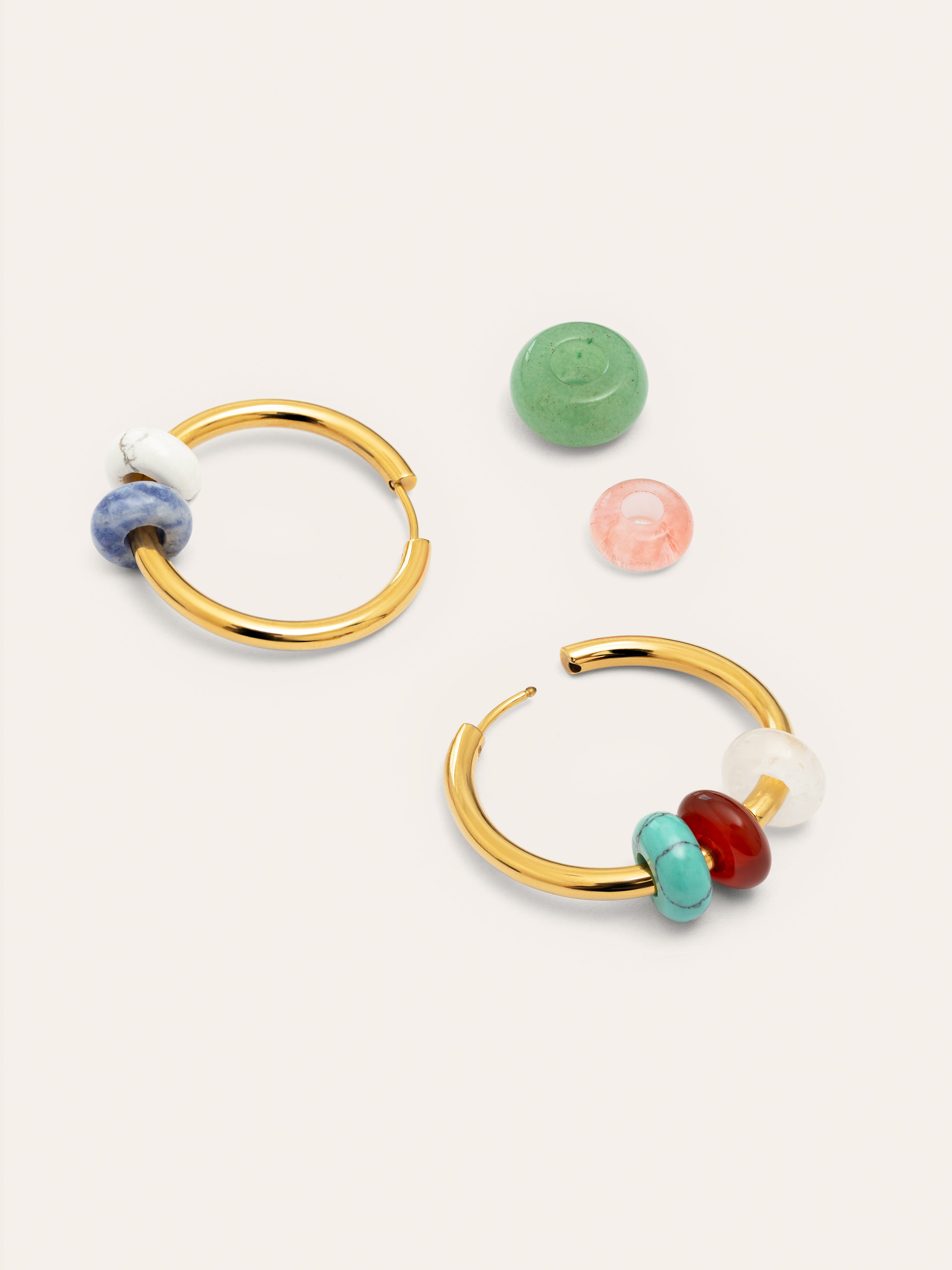 Carmen True Colors Gold Hoop Earrings