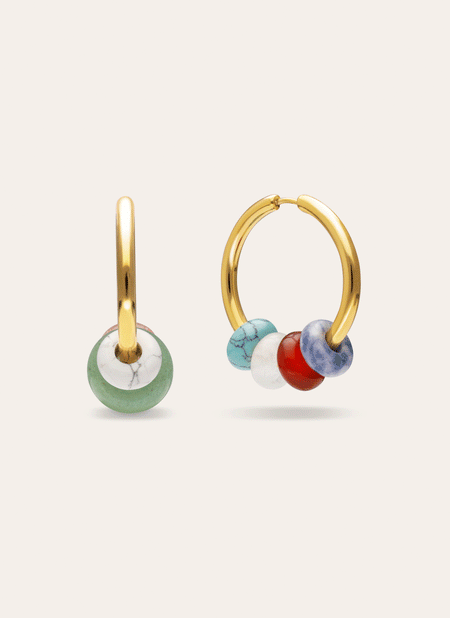 Hoop Earrings Carmen True Colors Steel Gold Plated