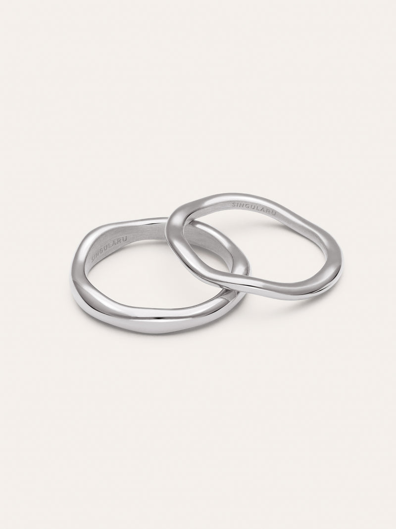Pack 2 Anillos Nea Acero
