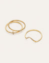 Sparks Stainless Steel 3 Pack Gold Rings