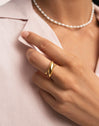 Anillo Ariel Acero Baño Oro