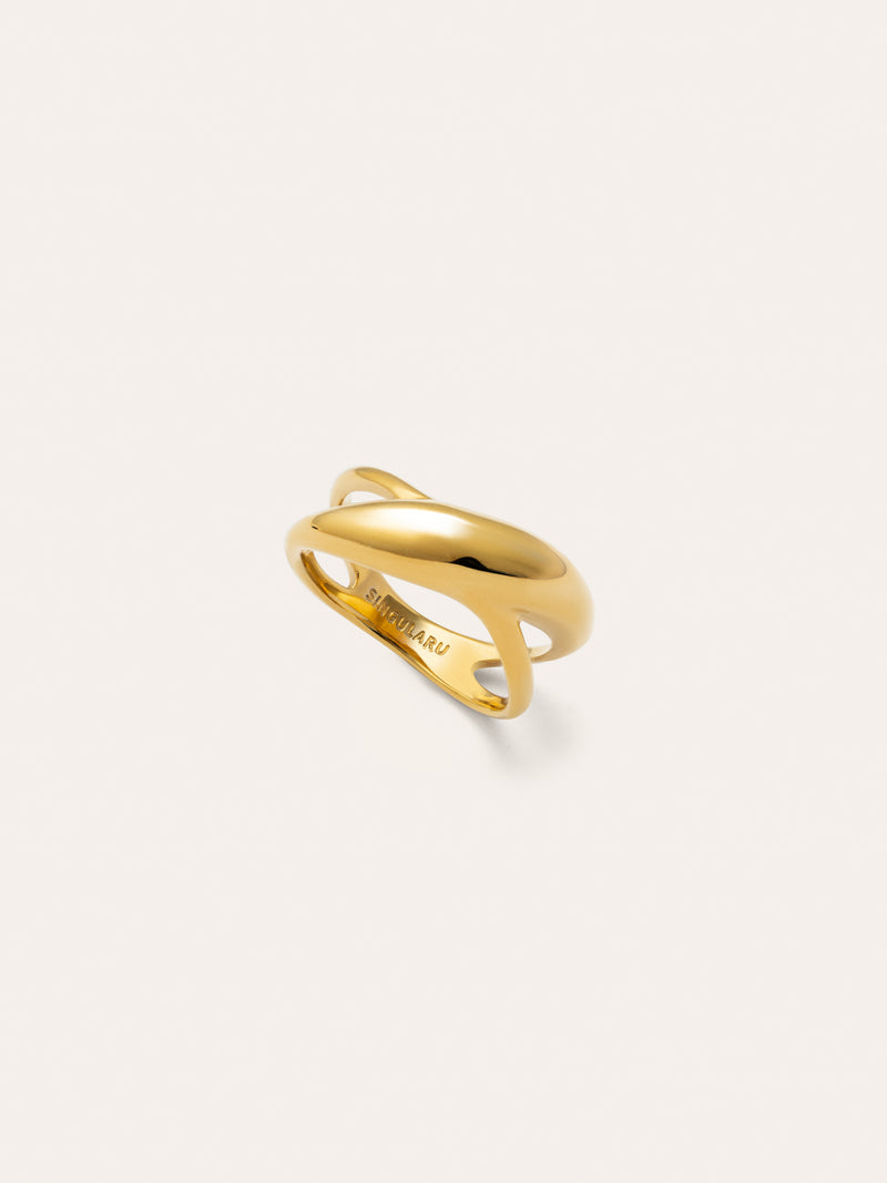 Anillo Ariel Acero Baño Oro