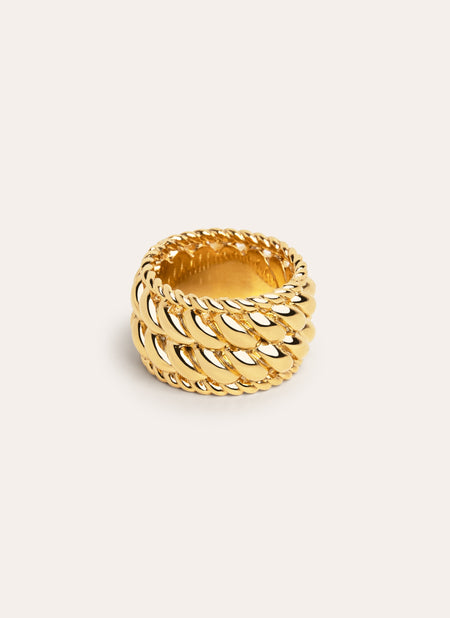 Big Twist Gold Ring