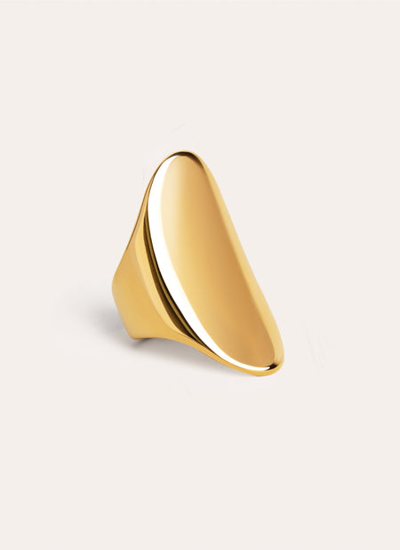 Boho Steel Gold Ring 