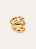 Anillo Bucle Acero Baño Oro