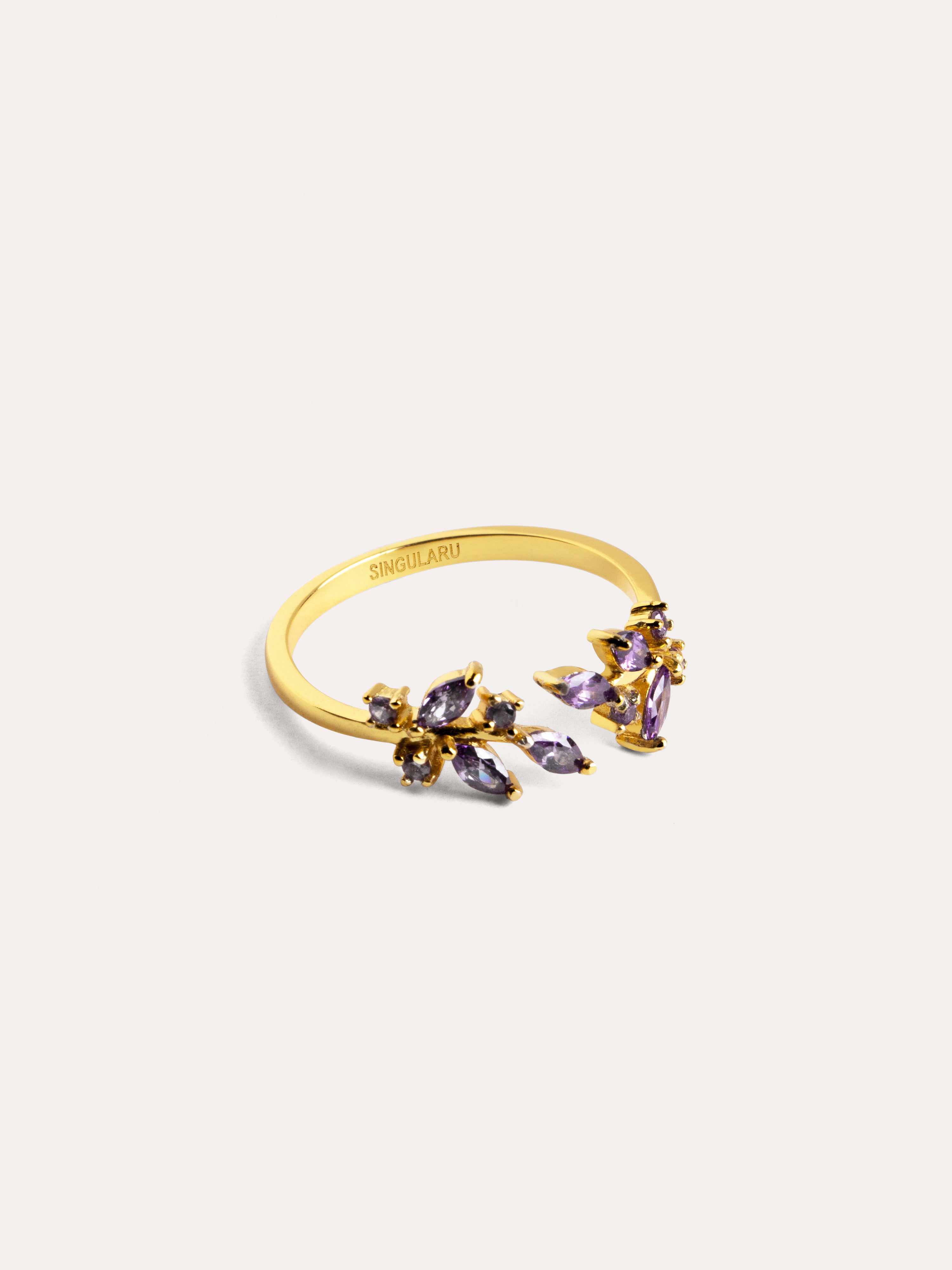 Anello Buganvilla Placcato Oro