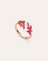 Buganvilla Raspberry Ring, Rose Gold Plated