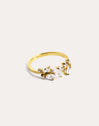 Anello Buganvilla White Placcato Oro