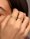 Anillo Sticks Plata Baño Oro
