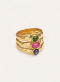 Candela Stones Ring Steel Gold Plated
