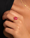 Anillo Celebrate Fucsia Baño Oro