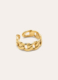 Anello Chunky Eslabón Acciaio Placcato Oro