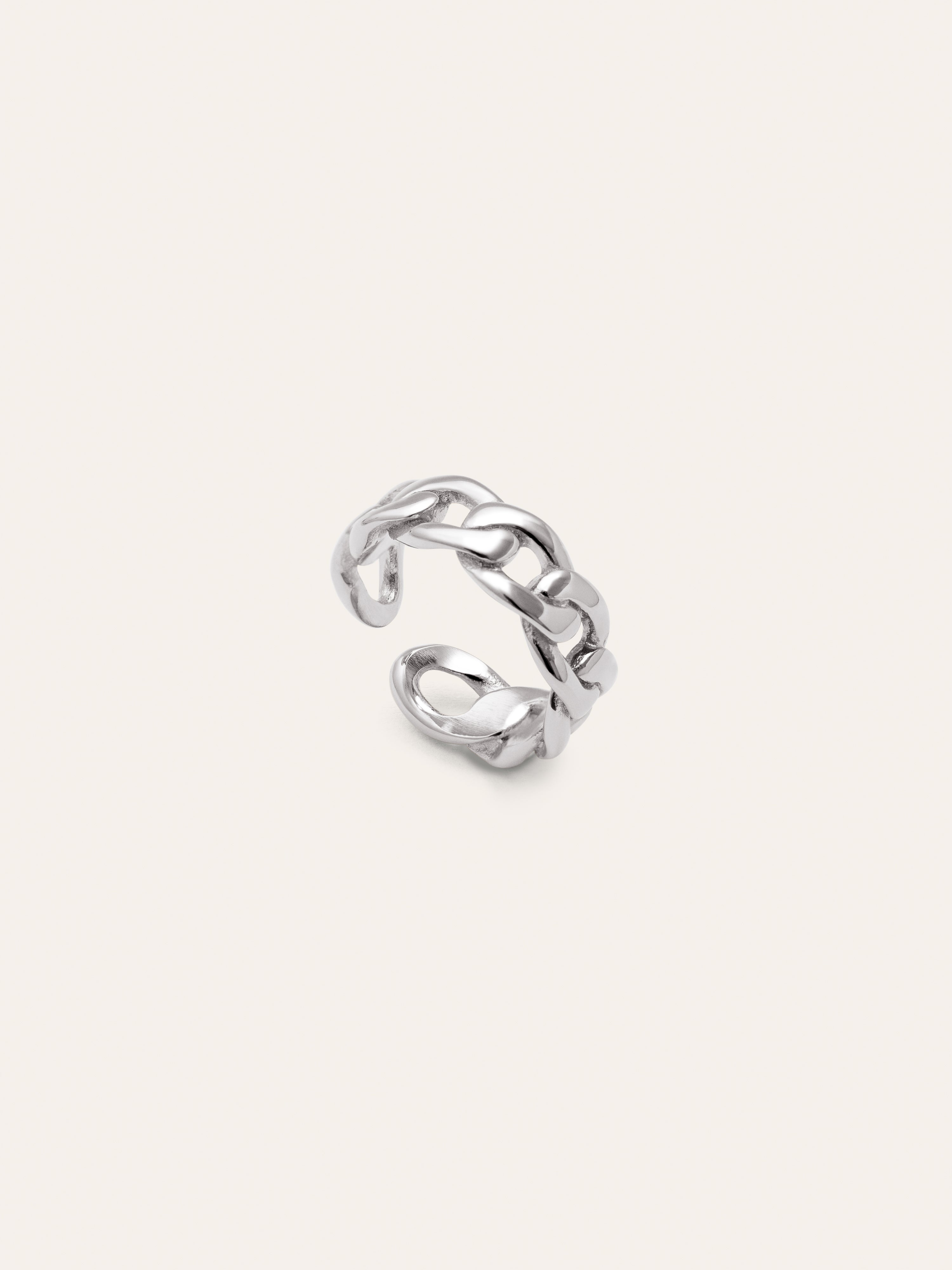 Anillo Chunky Eslabón Acero