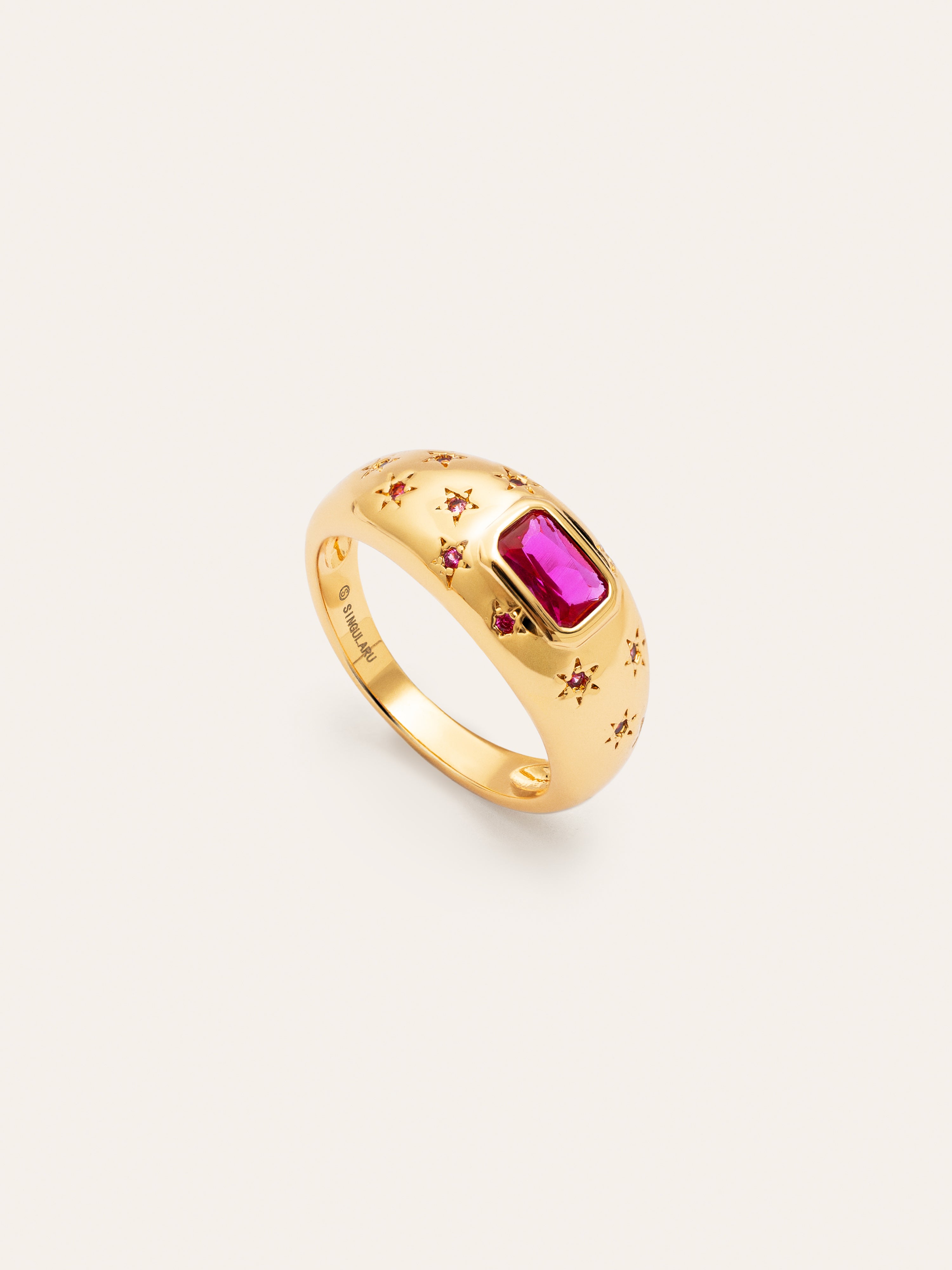 Charlotte Fucsia Gold Ring 