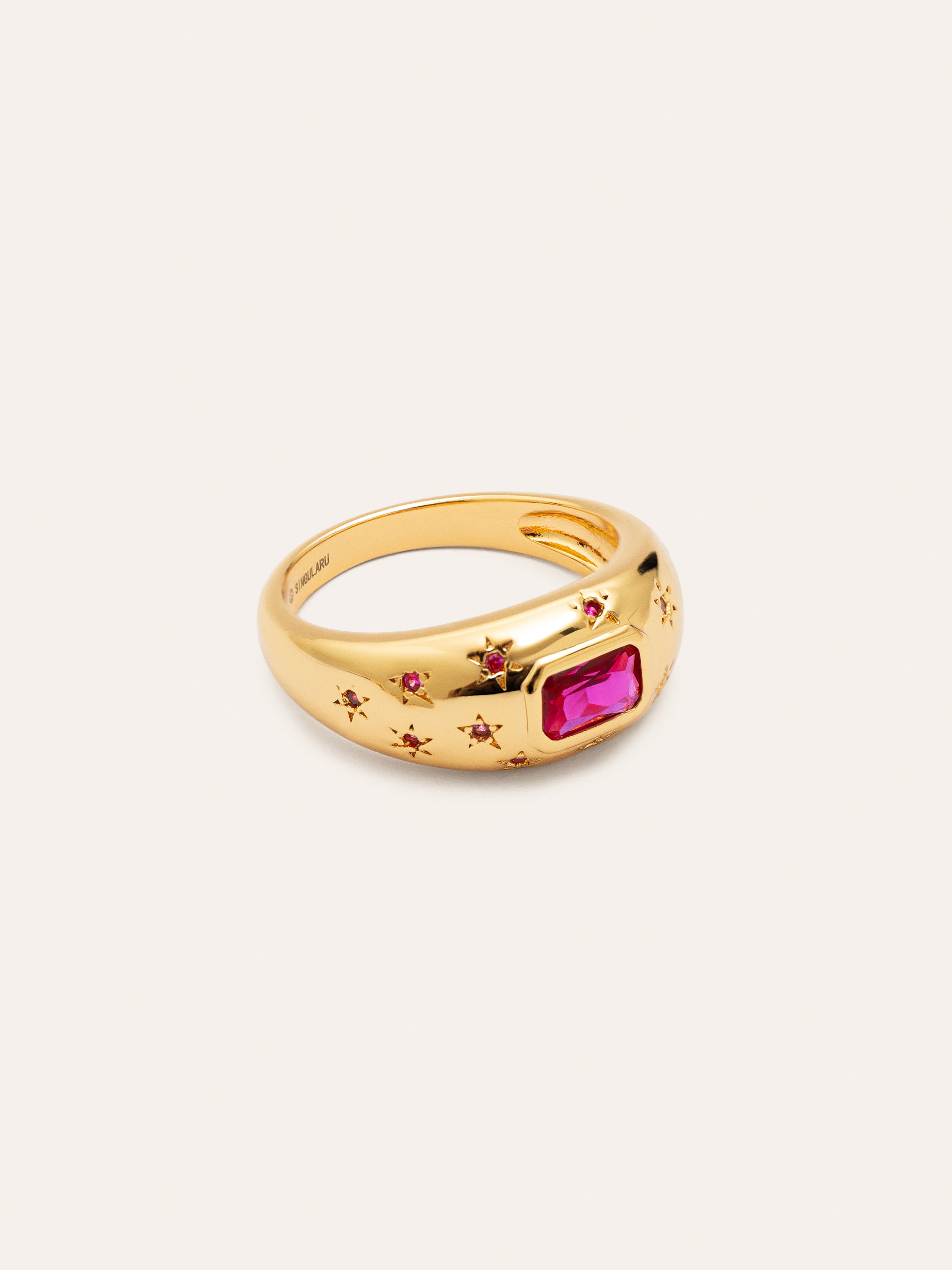 Charlotte Fucsia Gold Ring 