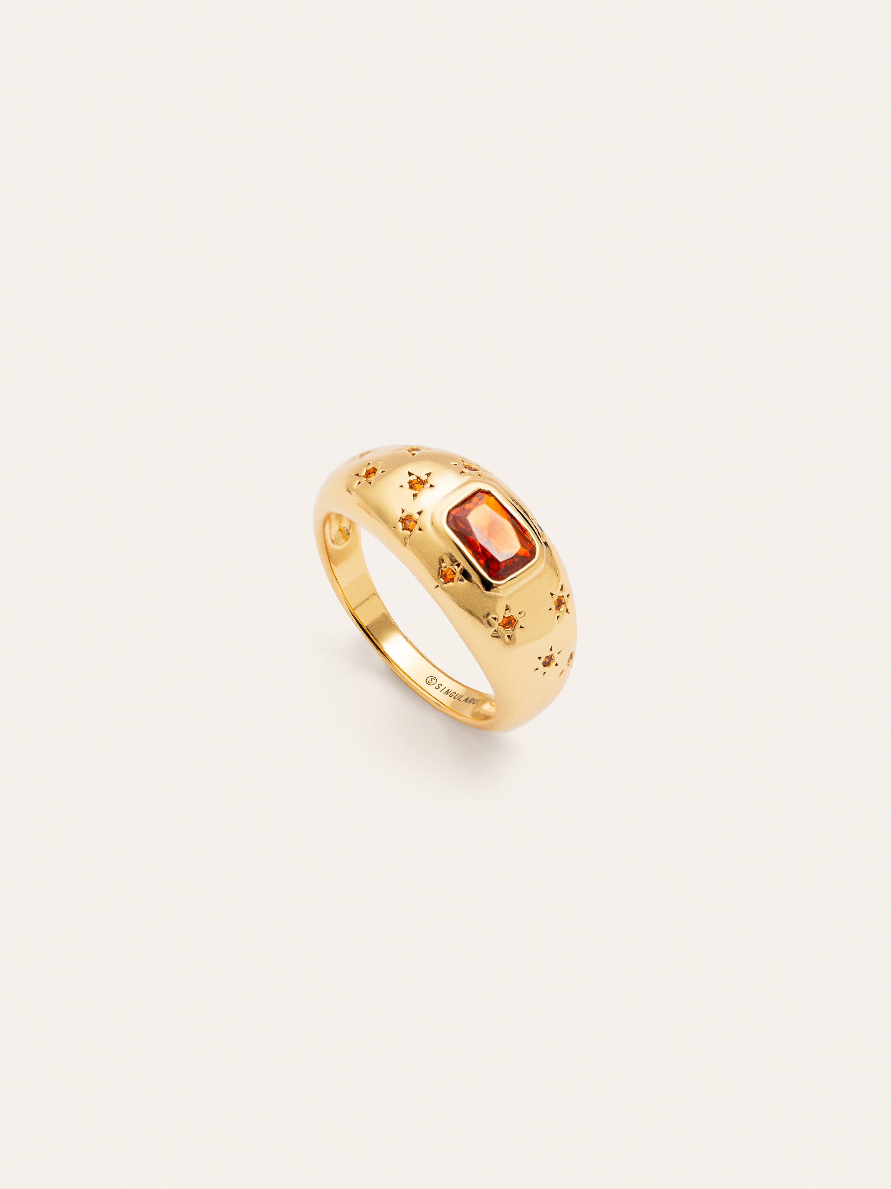 Charlotte Orange Gold Ring