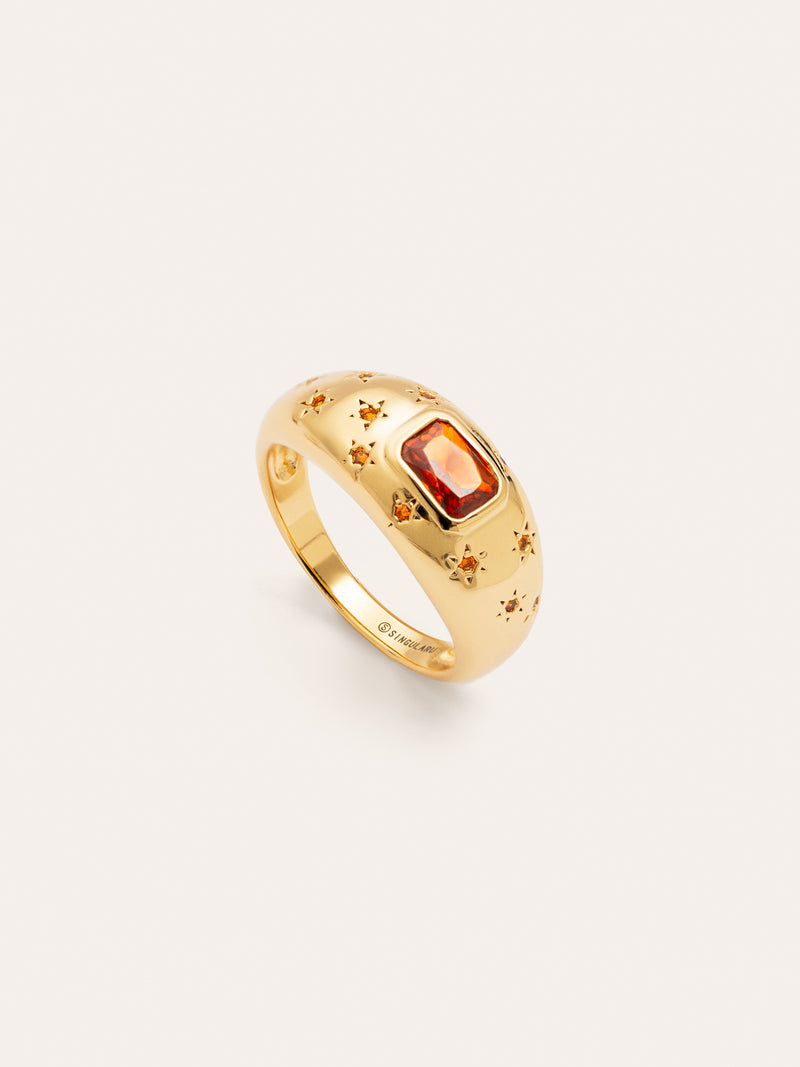 Charlotte Orange Gold Ring