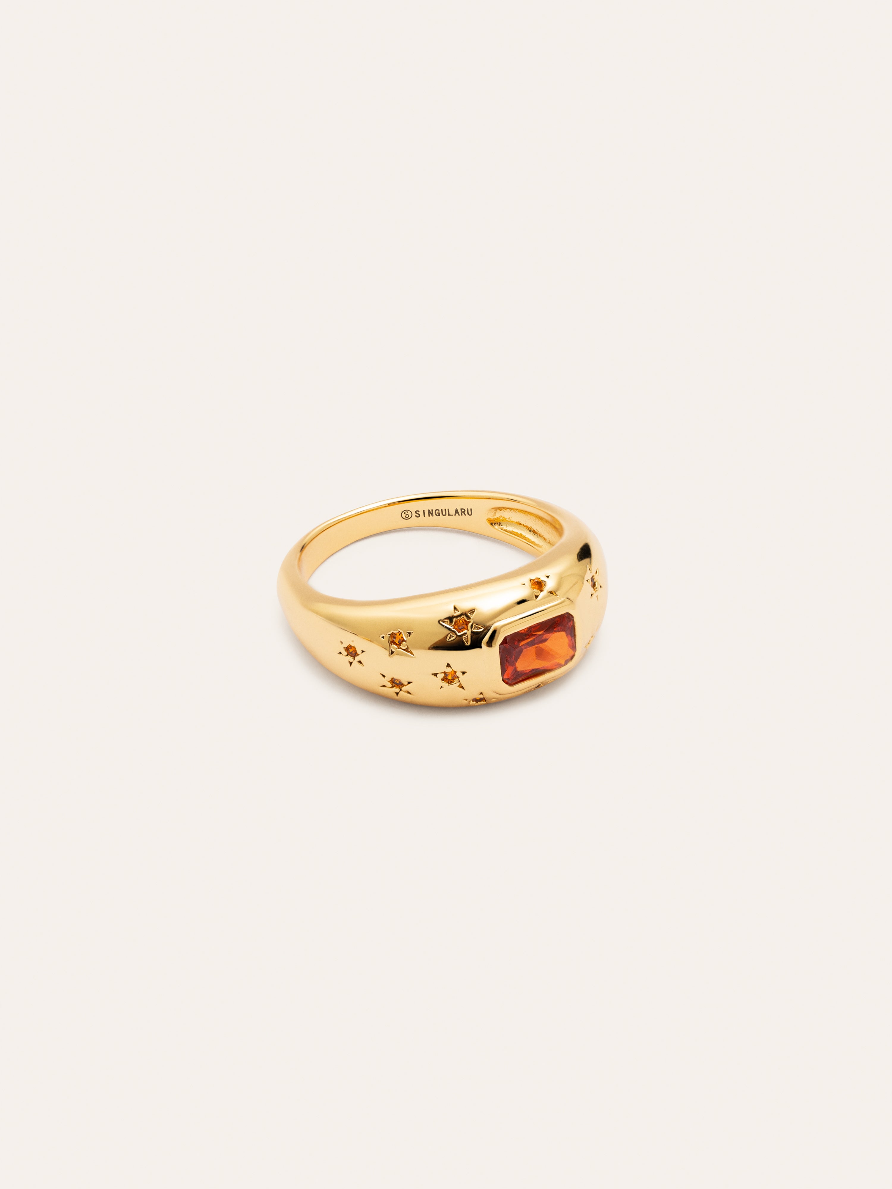 Charlotte Orange Gold Ring
