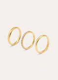 Pack of 3 Choices Rings Gold Plated
