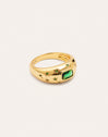 Charlotte Esmeralda Gold Ring