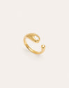 Double Drop Sparks Gold Ring